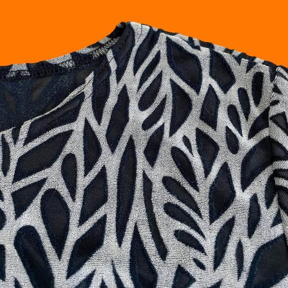 90's vintage burnout mesh boxy oversized top SMALL MEDIUM - Picture 3 of 8